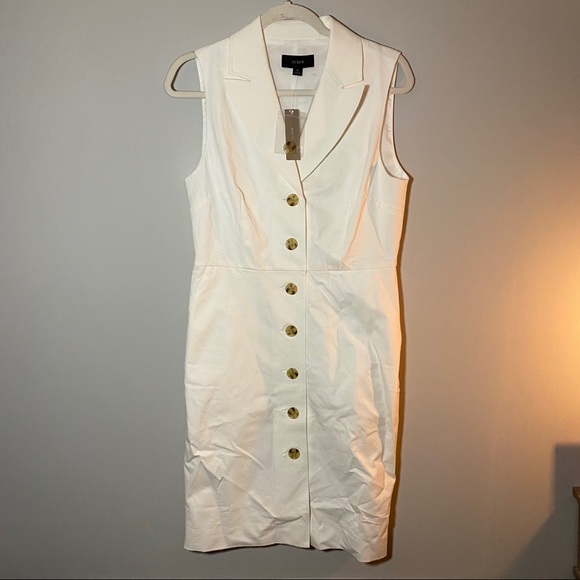 ❌SOLD❌J Crew Blazer-dress Ivory Size 10 - Picture 2 of 5